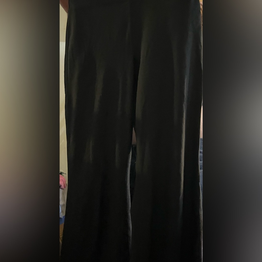 black flare leggings